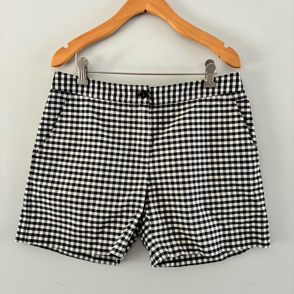 J.McLaughlin Shorts 6 Gingham Preppy Classic Country Club Coastal Hamptons